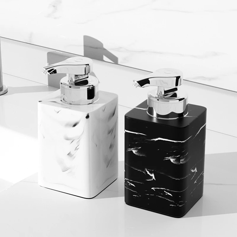 Ins Bathroom Accessories Resin Shampoo Bottle Foam Soap Dispenser Automatic Dispensador De Jabon y baño Automatico 자동 거품 디스펜서