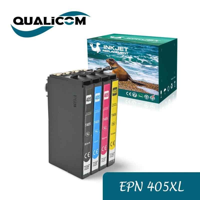 

1SET 405XL 405 Compatible with Epson 405 XL Printer Cartridges for Workforce Pro WF-4820 WF-3820 WF-4830 WF-7840 WF-7830 WF-3825