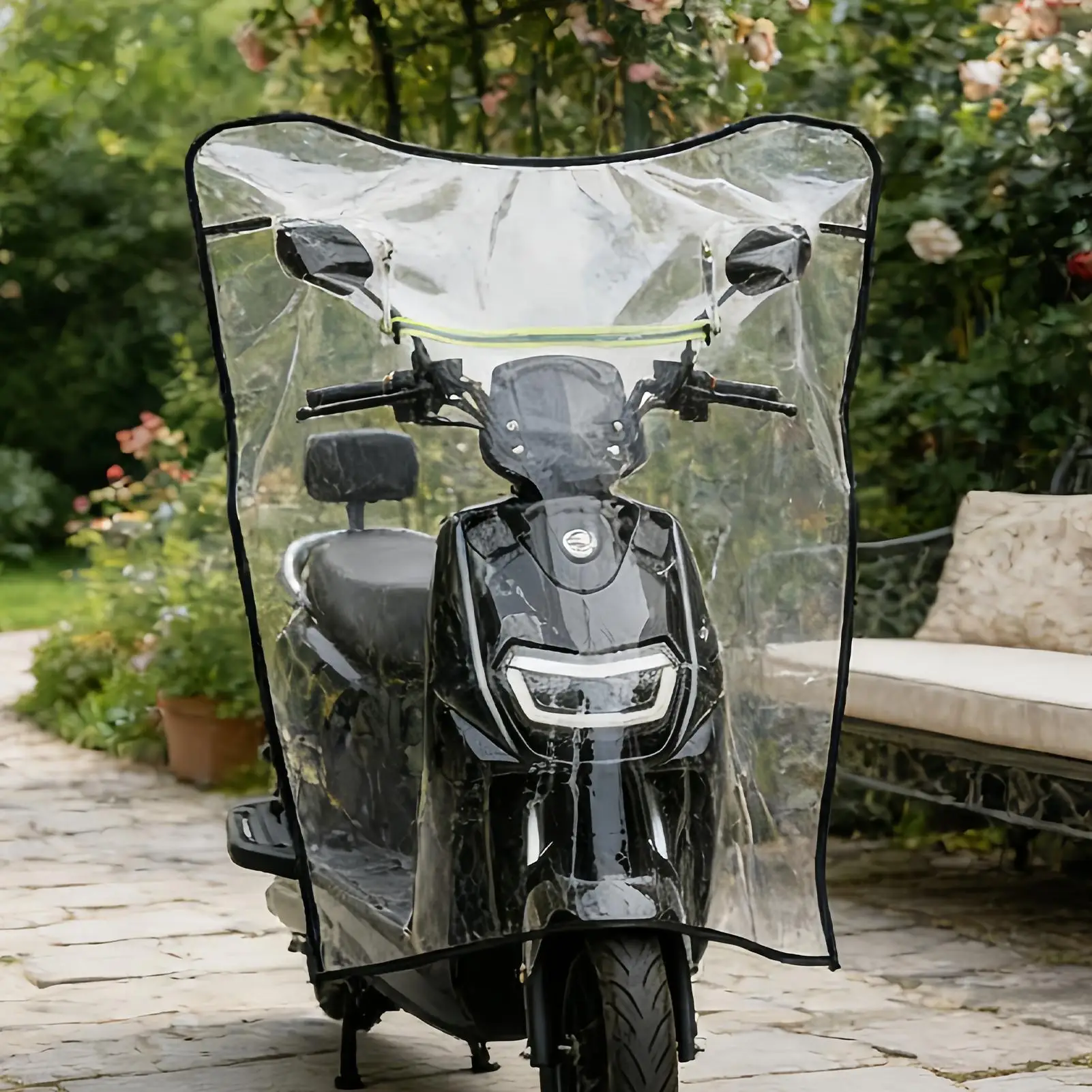 Motorrad-Windschutzscheibe, schnell zu installieren, dick, winddicht, Motorrad-Windabweiser, verbreiterter und verdickter Regenschutz, winddichte Abdeckung