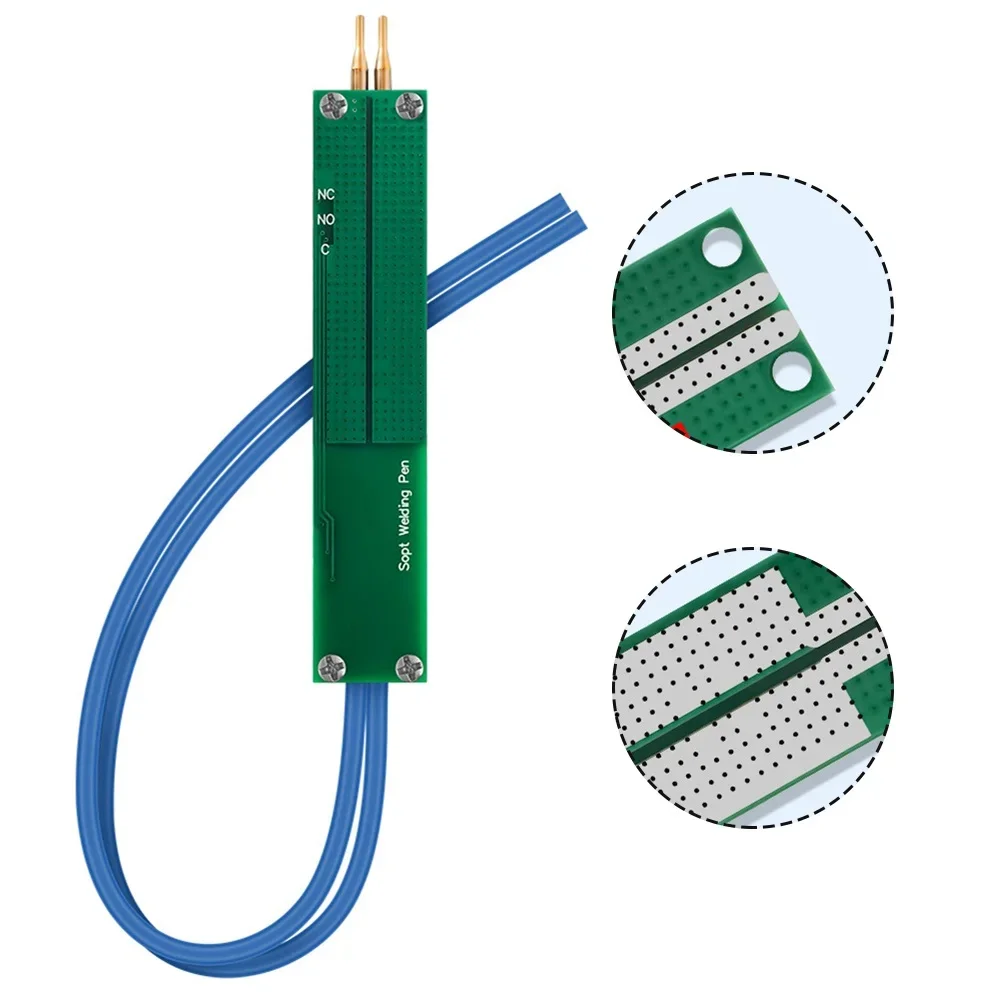 Caneta de solda ponto soldador 100*90*10mm ajustável antioxidante prevenção de incêndio diy pino de solda para 18650 bateria