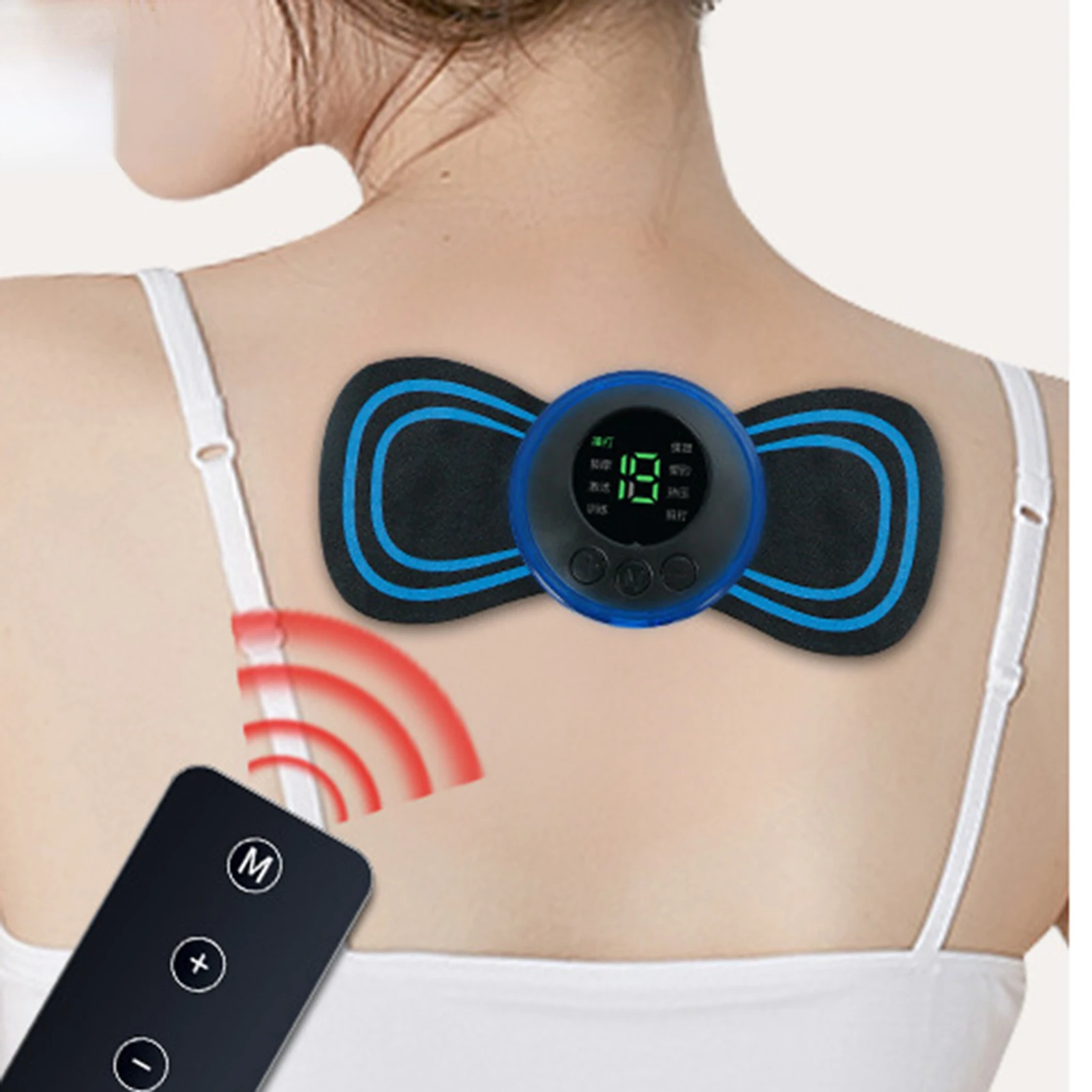 

Electric Neck Massager Smart Portable EMS Rechargeable Microcurrent Cervical Massage Patch for Muscle Relaxation and Pain Relief