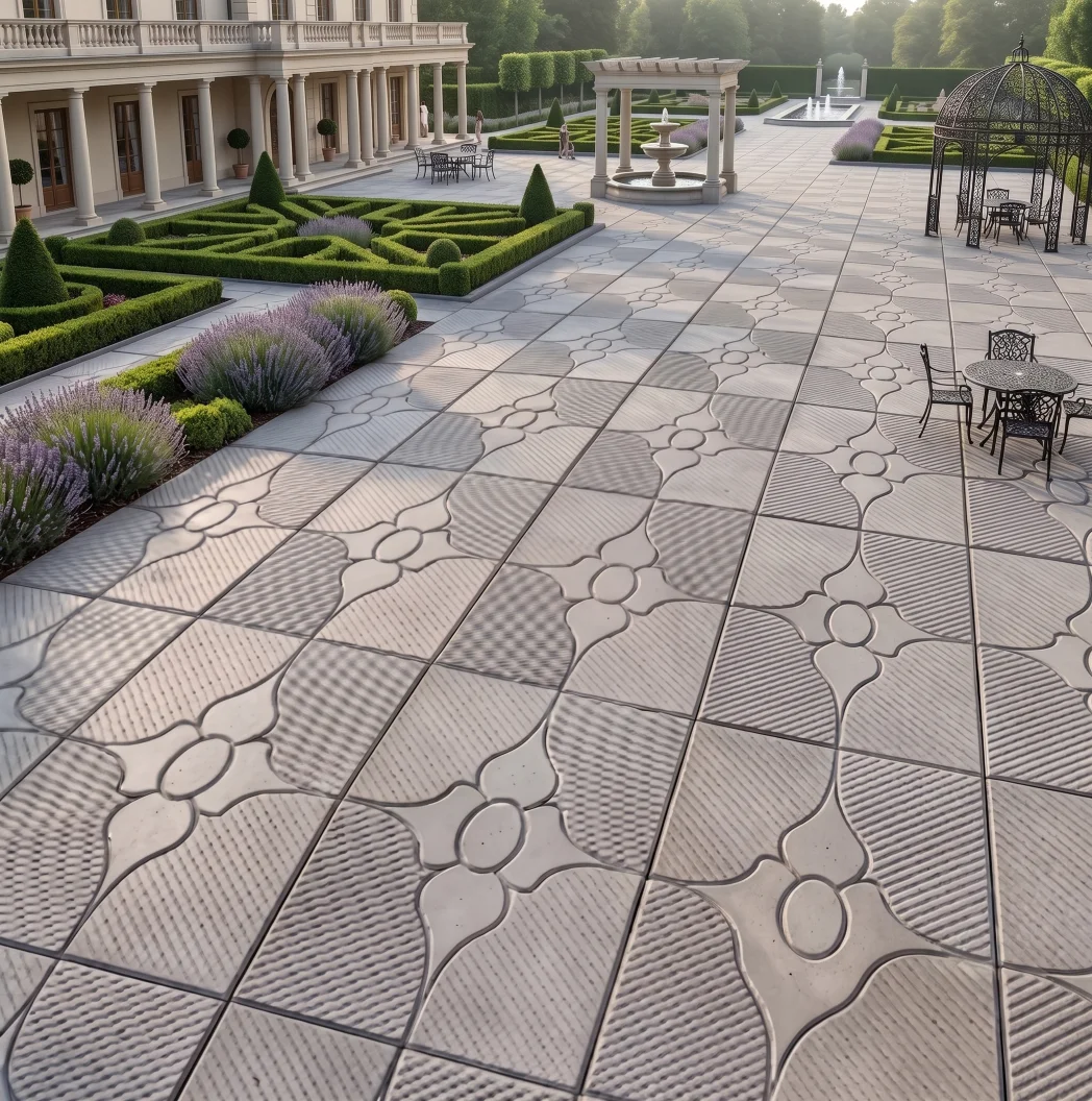 Pavement Mold for Rectangle Anti-Slip Stepping Stone, DIY Concrete Paver for Walkway & Courtyard, Reusable for Garden Park