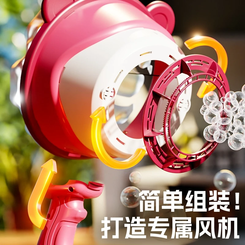 فريد من نوعه مدفع الهواء متعدد الفتحات فقاعة منفاخ يده الألعاب النارية جاتلينج بندقية لعبة مسدس الناسف الصيف الاطفال الفتيان الكبار هدية