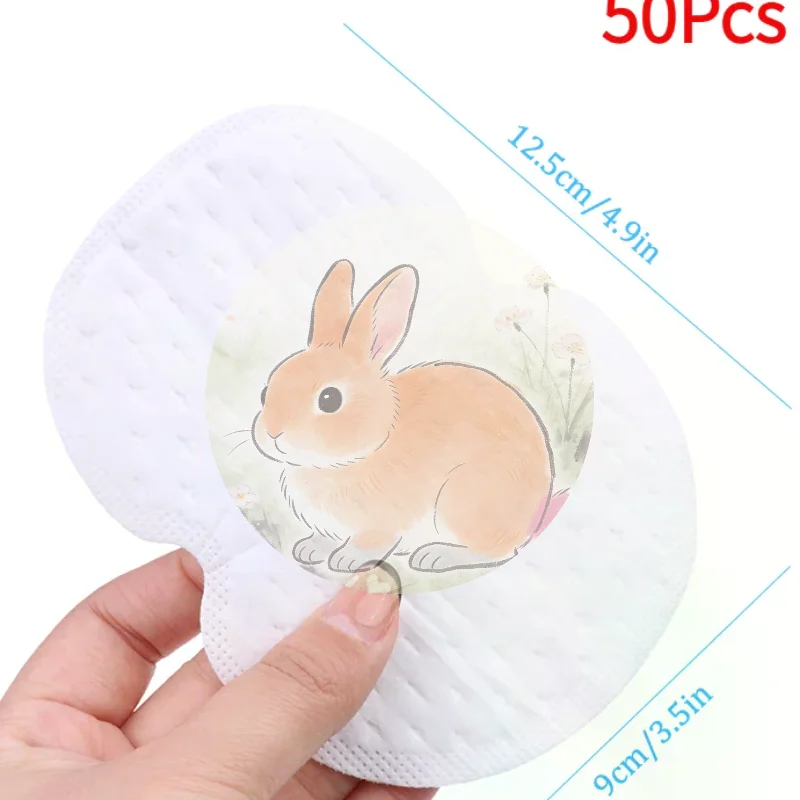 

＆50Pcs Unisex Sweat Pads Summer Deodorants Underarm Anti Perspiration Sweat Pads Disposable Armpit Absorb Sweat Shield Pads
