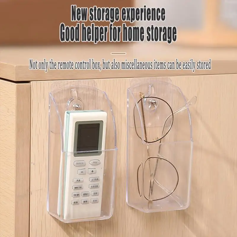 *1Pcs Wall Mounted Acrylic Remote Control Holder Air Conditioning Remote Organizer Home & Office Storage Box