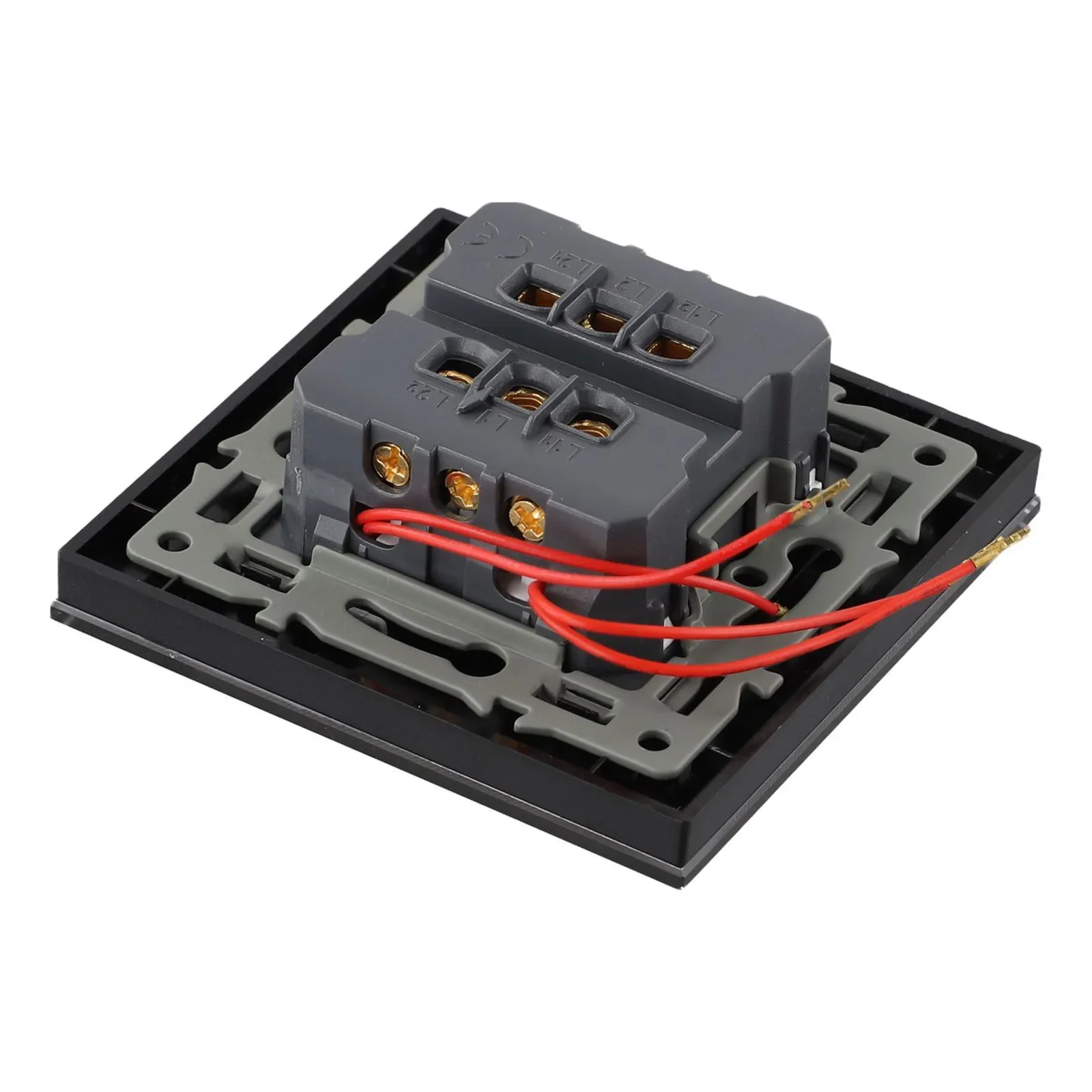 

Wall Switch Open Dual Control Switch 82-Type Tempered Glass Panel Concealed Wall Two-Way Dual Control Switch Electrical Supplie