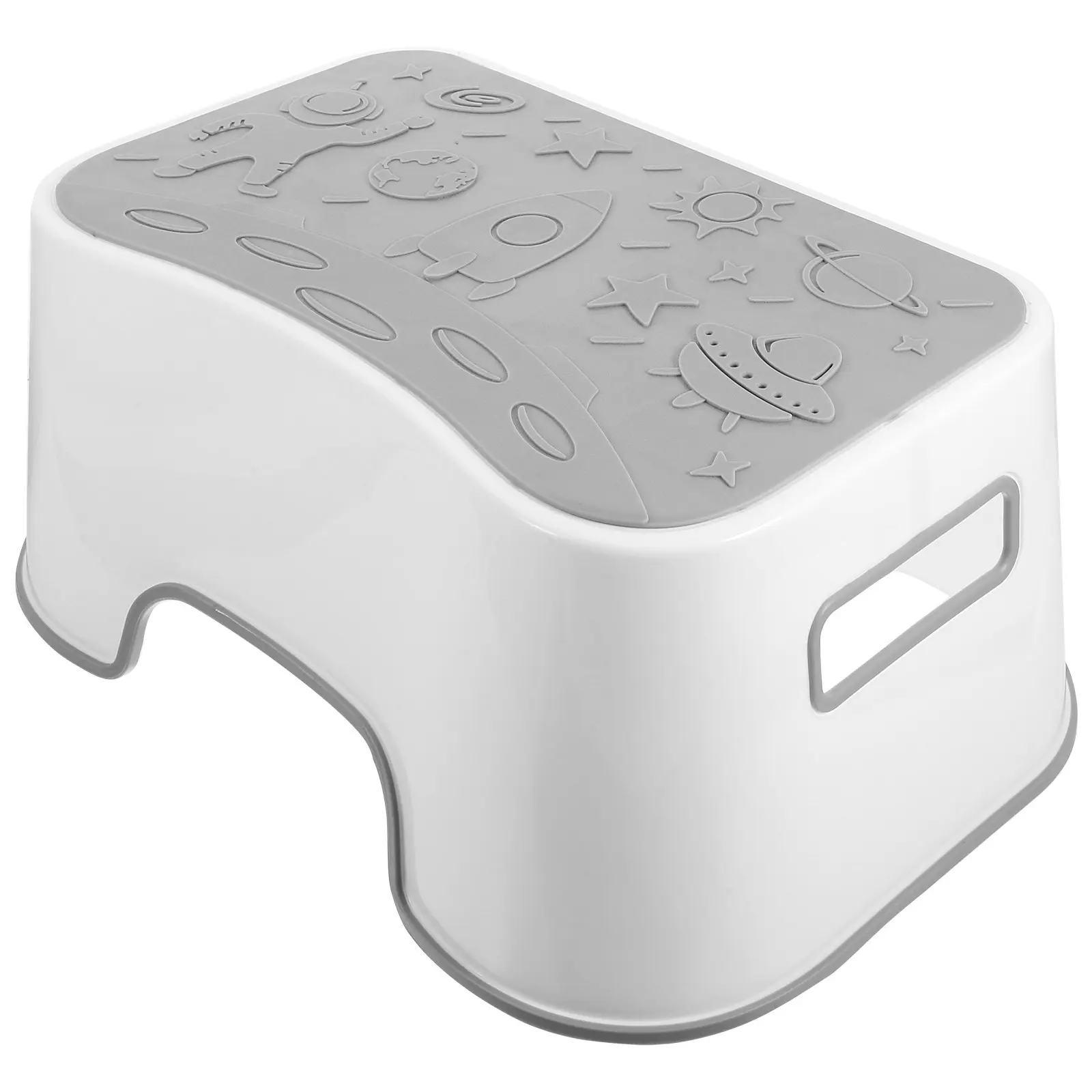Sturdy Plastic Bathroom Squatting Footstool Stable Toilet Step Stool Easy Clean Compact Space Saving Stool for Toilet Bathroom