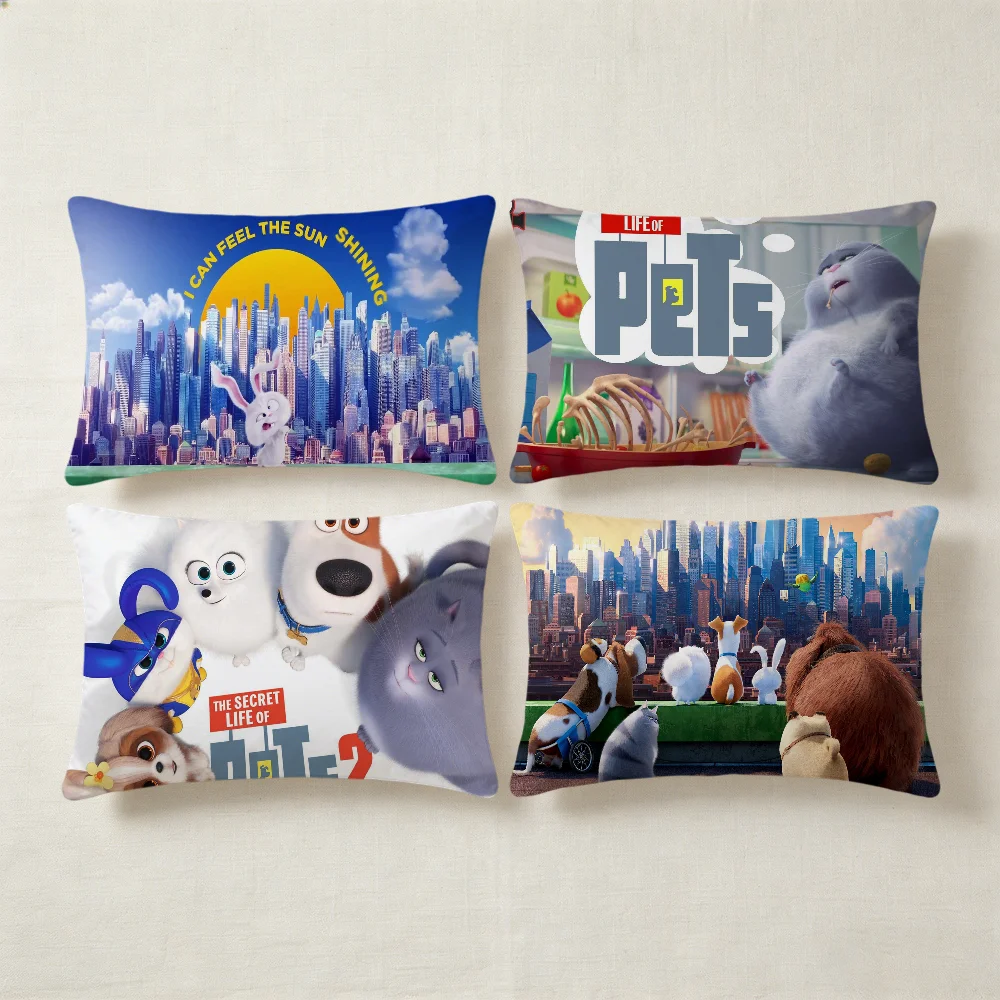 S-SECRET LIFE CUTE P-PETS cushion cover Rectangle Pillow Cover Home Sofa living Room Dorm bedside hogar Pillowcase party gift