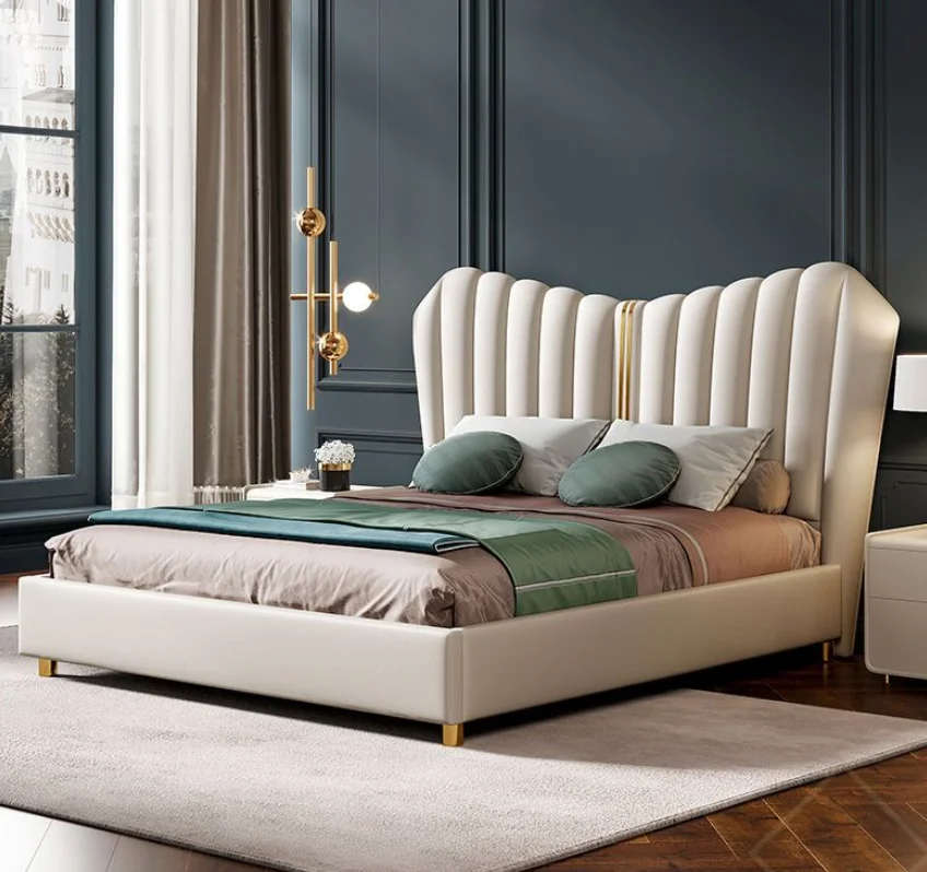 

*e for Modern Bedroom Set Bedroom Furniture Leather king Size Bed*