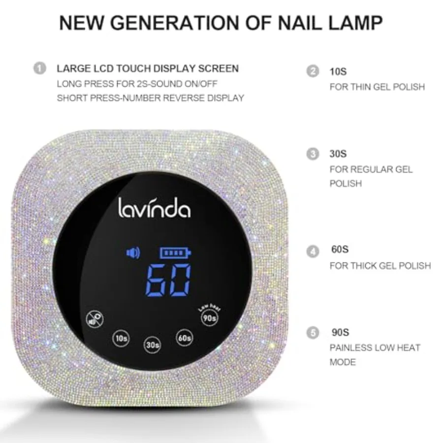 Sparkle Cordl Nail Lamp UV Light for Gel Nails and Electric Nail Drill Nail Efile for Acrylic Gel Nails Salon Home Use