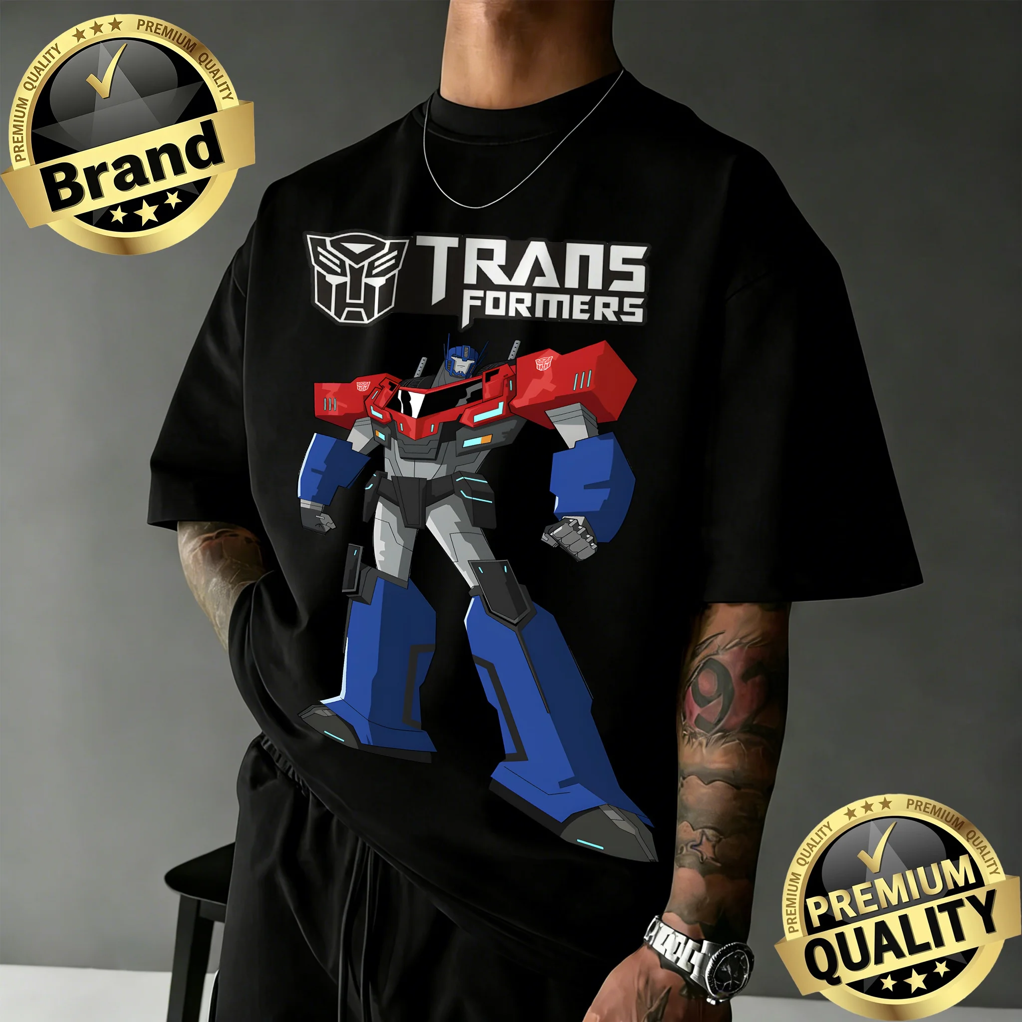 

2026 Summer Hasbro Transformers Optimus Prime Graphic Brand Print T-shirt Unisex Breathable Casual Short Y2K Retro Tops Sleeve