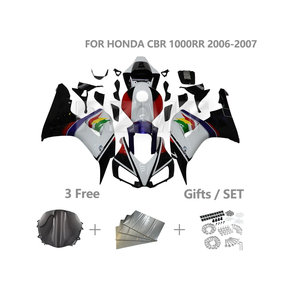 

Комплект обтекателей для HONDA CBR1000RR 2006 2007 CBR 1000RR, индивидуальный комплект обтекателей для мотоцикла, набор деталей для кузова из АБС-пластика H1007-108a