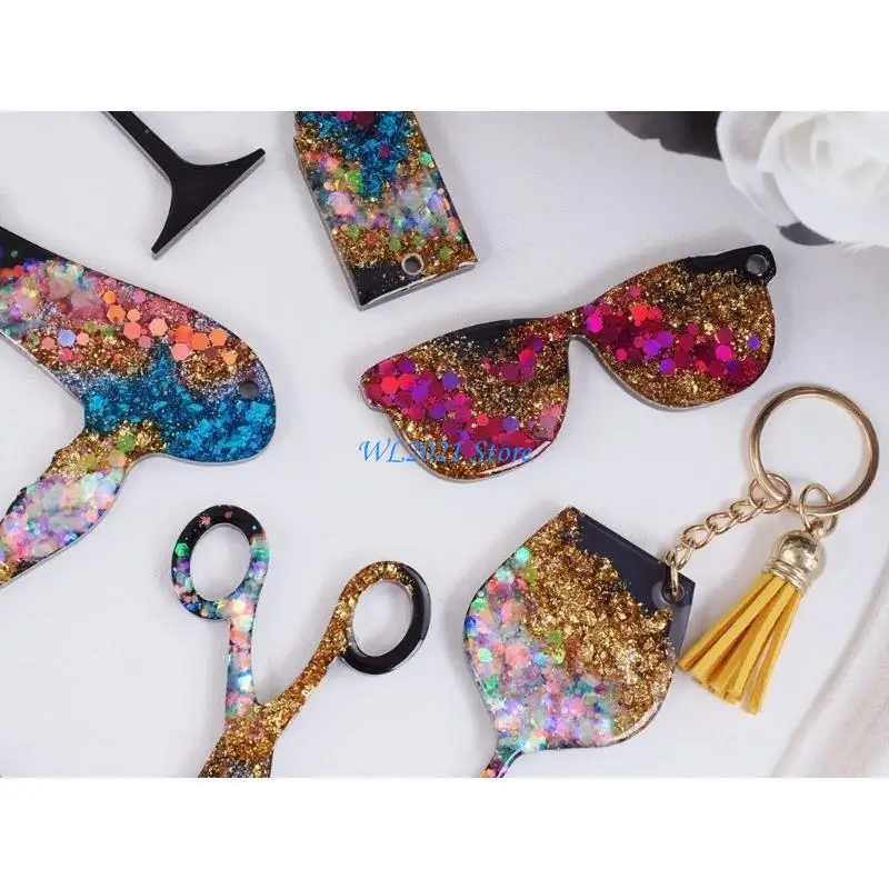 

G5GC DIY Crystal Epoxy Resin Mold High Shaped Earrings Casting Silicone Mould