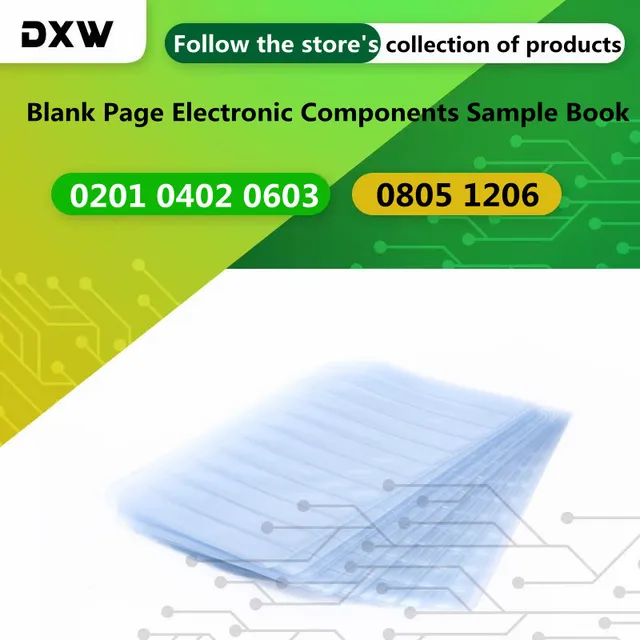 20 sztuk/partia 0201 0402 0603 0805 1206 SMD pusta strona komponenty elektroniczne różne puste strony dla komponentów próbka książki
