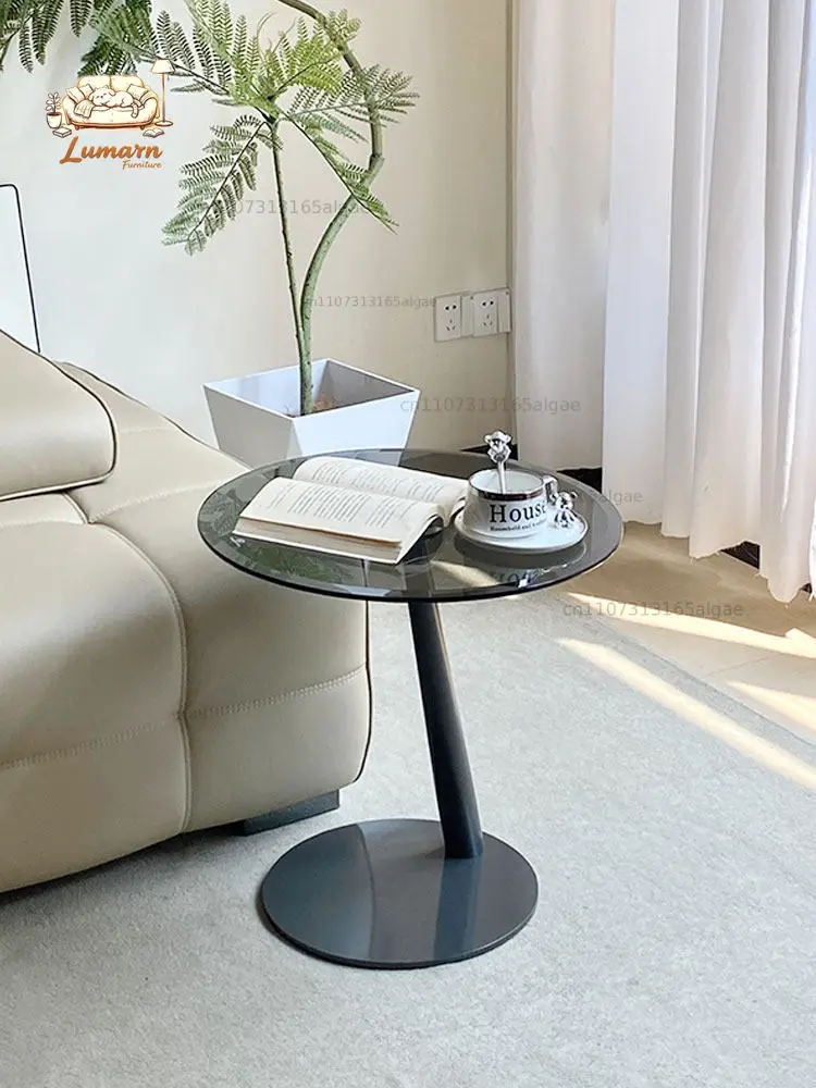 Italian light luxury edge few living room sofa small coffee table