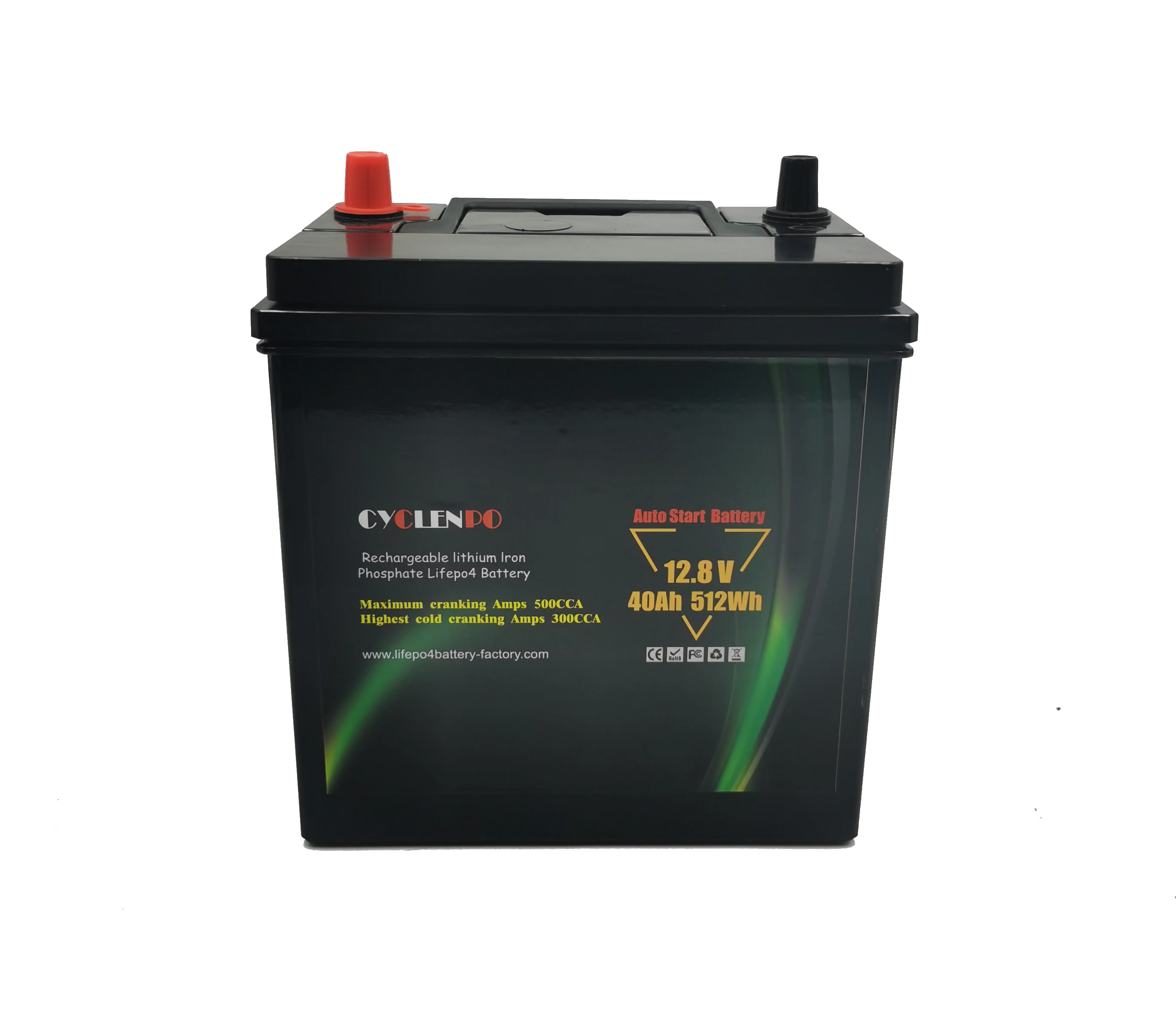 

Factory customized auto battery lifepo4 12v 40ah lithium starter battery 12v for car