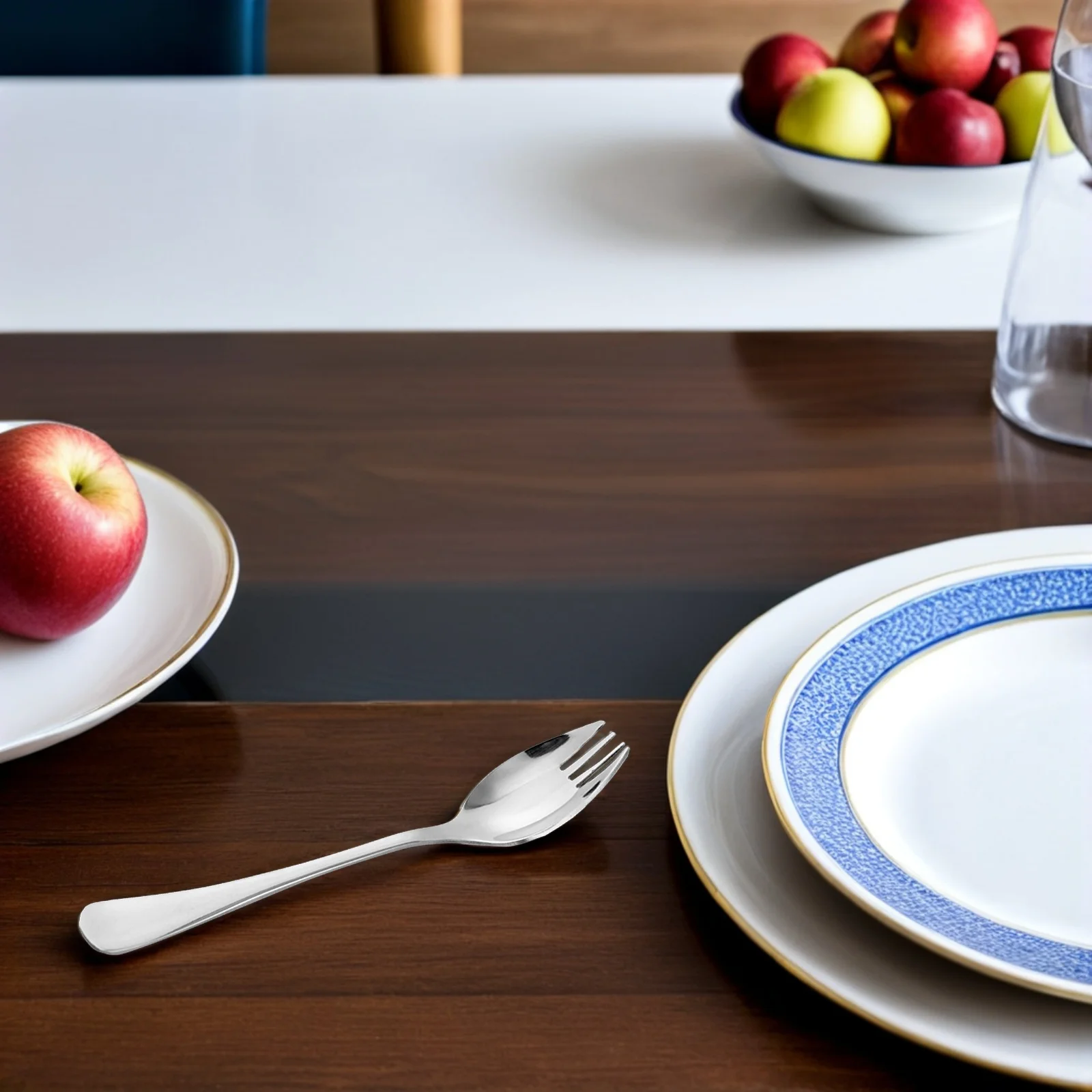 

Dual-Purpose Spork Stainless Steel Fork Spoon For Salad Ice Cream Dessert Camping Picnic Wedding Party Dishwasher Safe