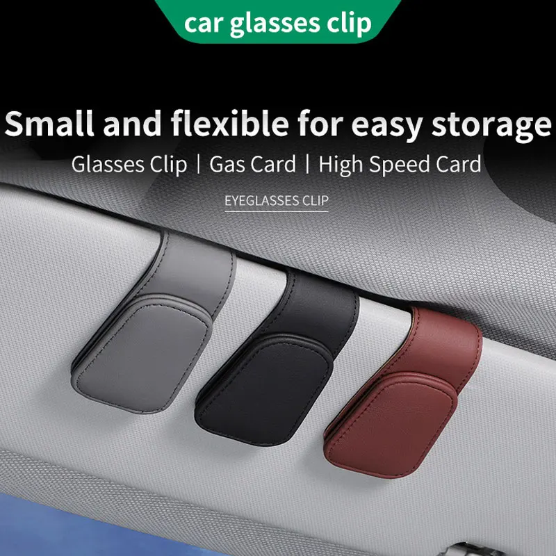 Universal Car Sun Visor Eyeglass Holder Glasses Storage Clip Fastener Auto Interior Organize Accessories Car Sunglasses Holder