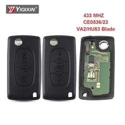 YIQIXIN Filp chiave per auto a distanza 433Mhz per Citroen C1 C2 C3 C4 C5 C6 C8 Xsara Berlingo Picasso per Peugeot 107 207 307 308 407