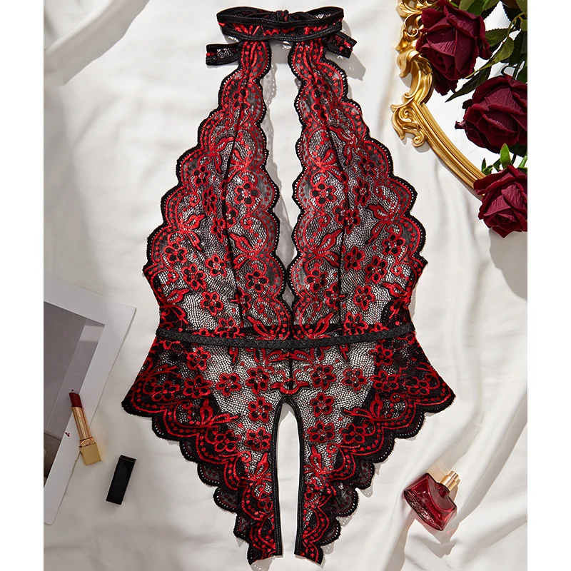 

Сексуальное женское цельное кружевное нижнее белье с открытой спиной и открытой грудью, прозрачное боди, экзотическое порно, нижнее белье, одежда