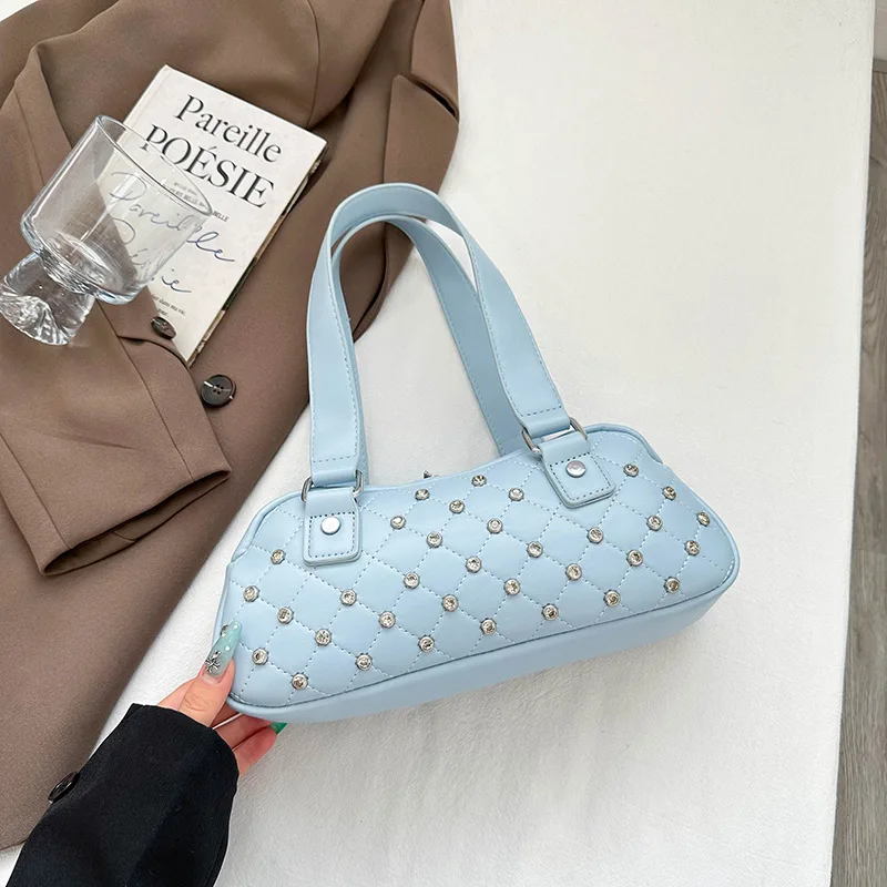 Borsa da donna di alta qualità 2025 nuova popolare borsa a tracolla rombica Joker pendolare borsa Boston a tracolla
