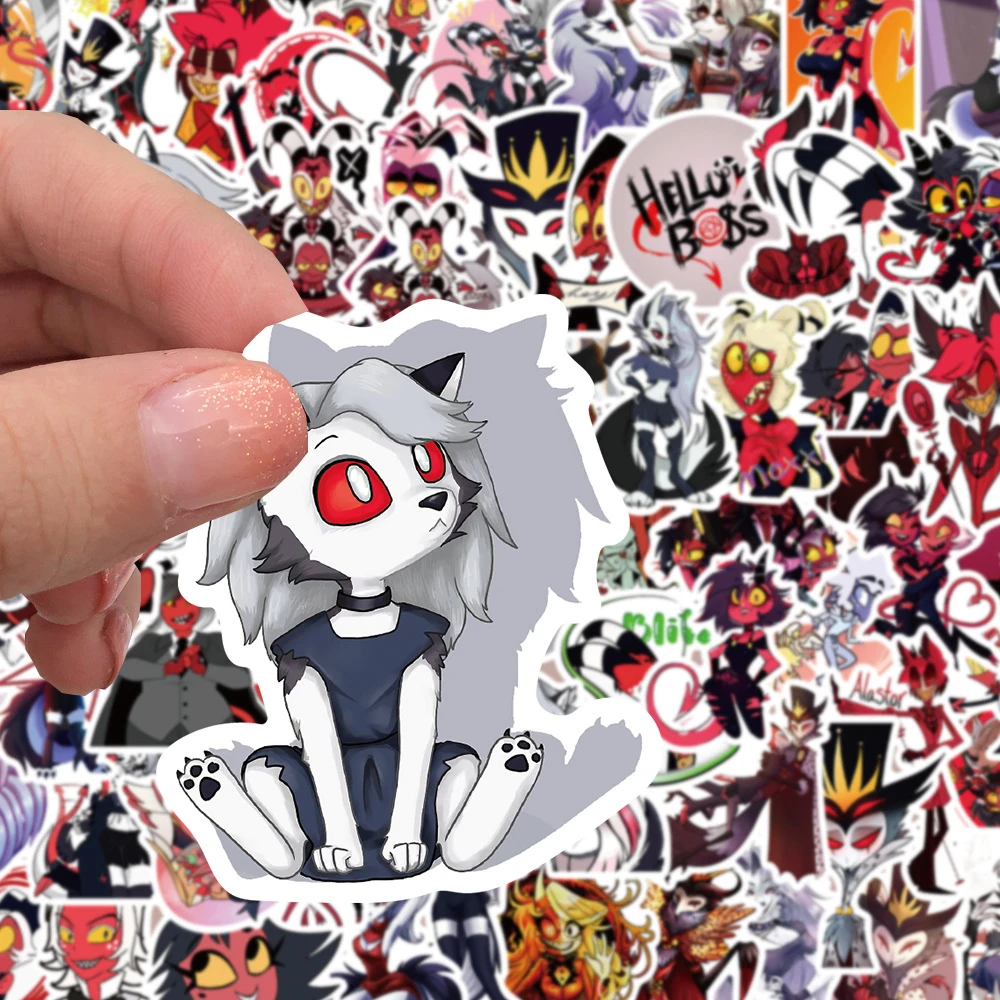 

10/30/50/100pcs Cool Cartoon Helluva Boss Stickers Anime Graffiti Decals DIY Motorcycle Luggage Phone Waterproof Sticker Packing