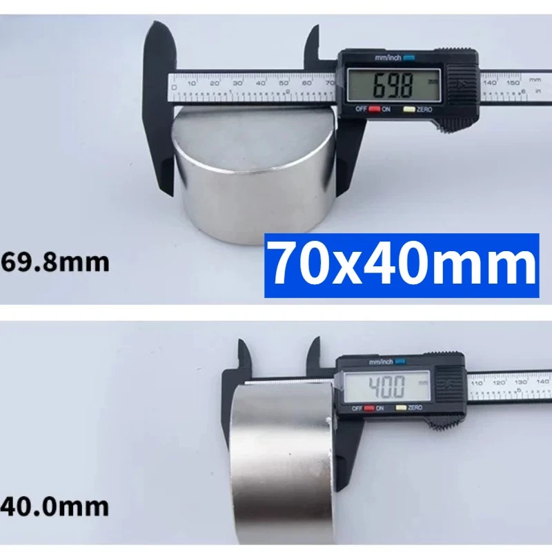 1PCS 70x40mm Super Strong Magnet Permanent Magnetic Imanes Round Powerful Magnets Refrigerator Magnet 70*40