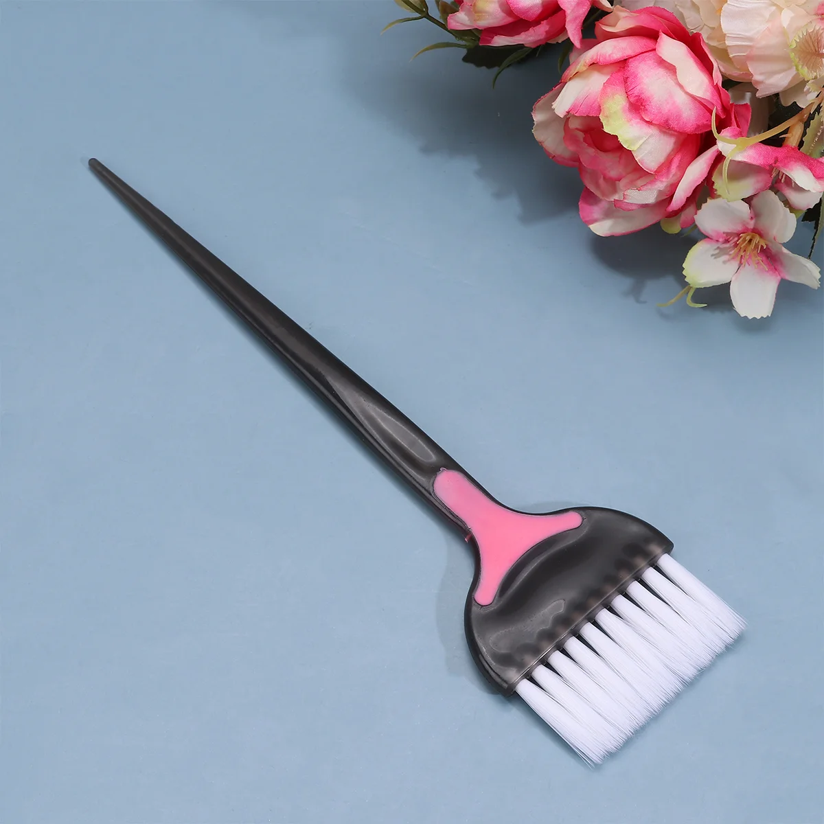 5PCS Simple Hair Dye Barbershop Tool Hair Oil Treatment Single Side Inverted Film Care Brush for Home Shop (Black)