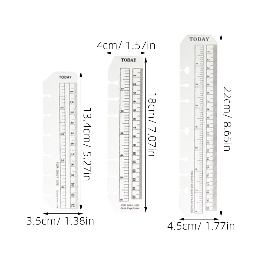 

18 Pcs Label Bookmark Ruler Student Bookmarks Page Markers Tabs Plastic Planner