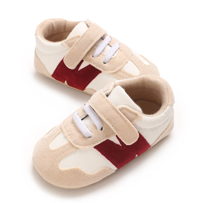 

Fashionable Color Blocked Baby Shoes Casual Baby Sports Shoes Rubber Soles Anti Slip And Comfortable Walking Shoes 0-18M