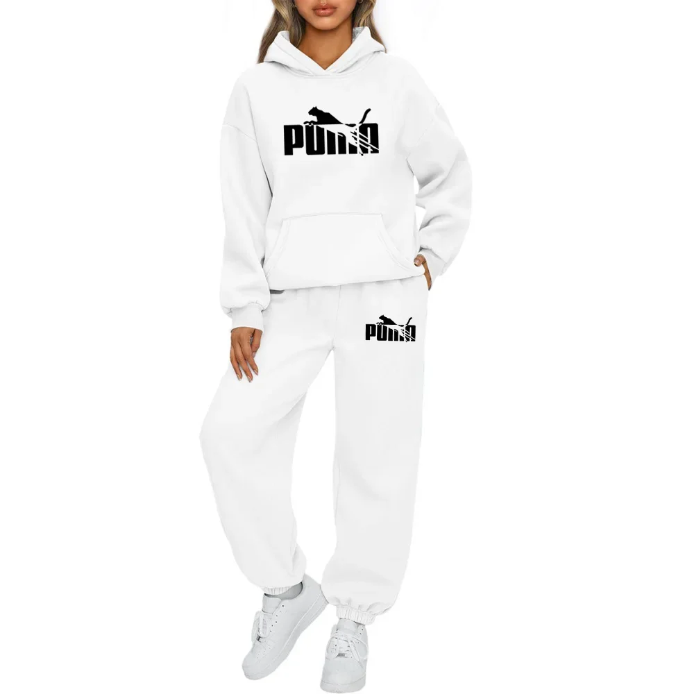 Men's and women's casual sweatshirts and wool pants, sweatshirts and two-piece sweatshirts, pullovers, Fall/Winter,