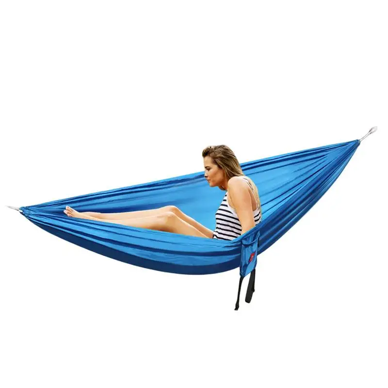 Double Hammock Camping Outdoor Hammock Hiking Hammock With 2 Tree Straps For Travel Patio Indoor Backyard Outdoor Beach