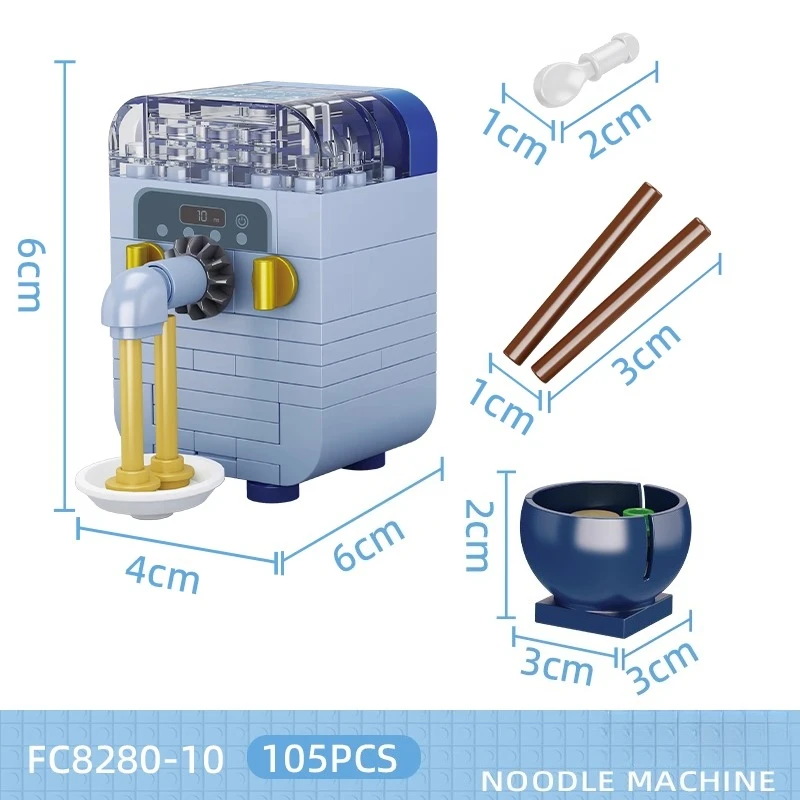 Sembo mini blocos de construção de computador, criativo, moderno, câmera montada, brinquedo educacional, modelo de fritadeira de ar, ornamento de mesa, presente