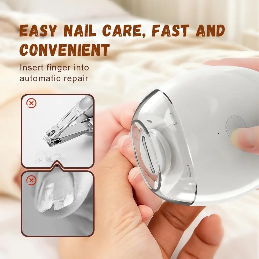 Electric Nail Clippers With Light Automatic Anicure Trimmer Adult Baby Fingernail Toe Scissors Pedicure Polishing Nails Cutter