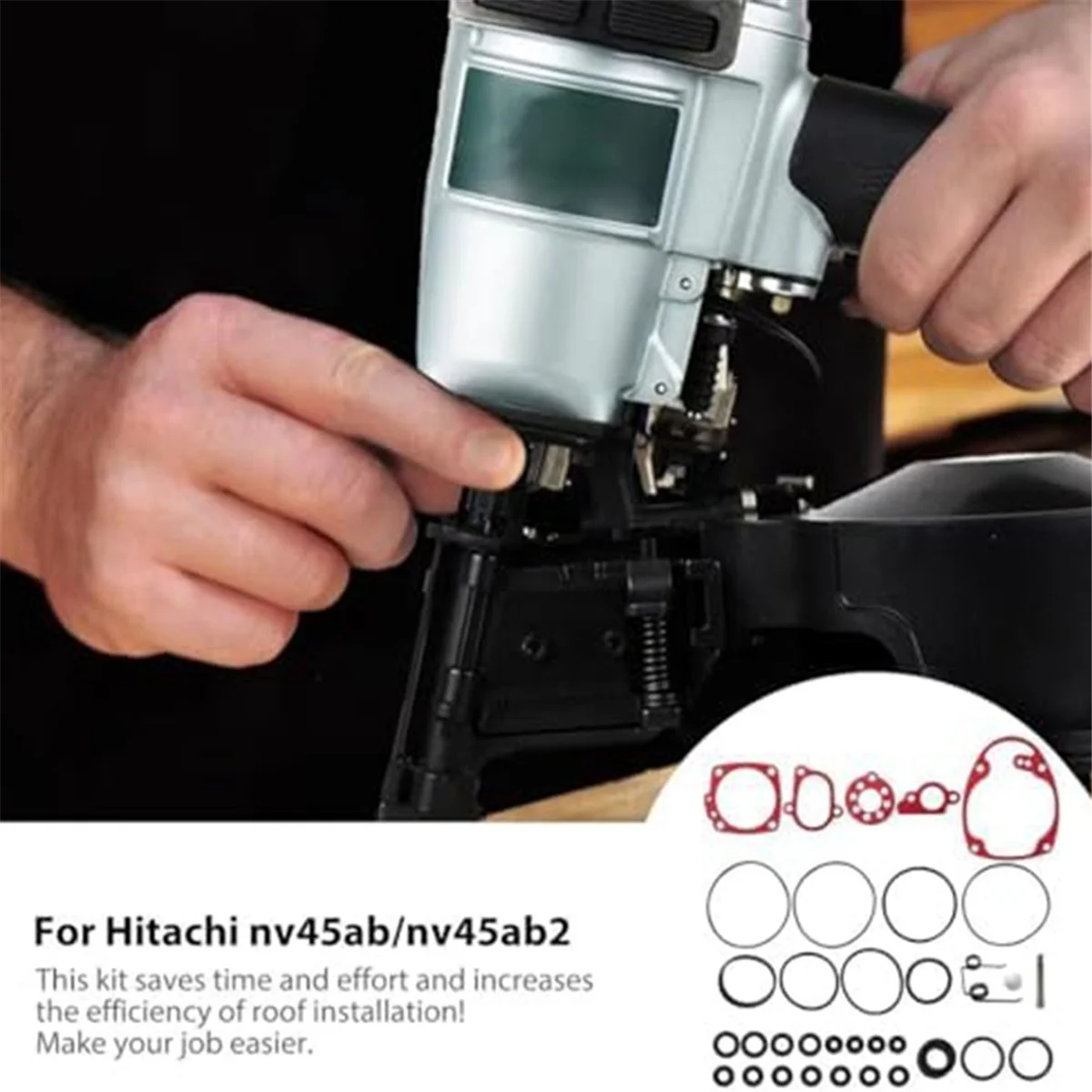 O-Ring Kit with Extras Coil Roofing Nailer NV45AB, NV45AB2 C Hot sale tools Hitachi US