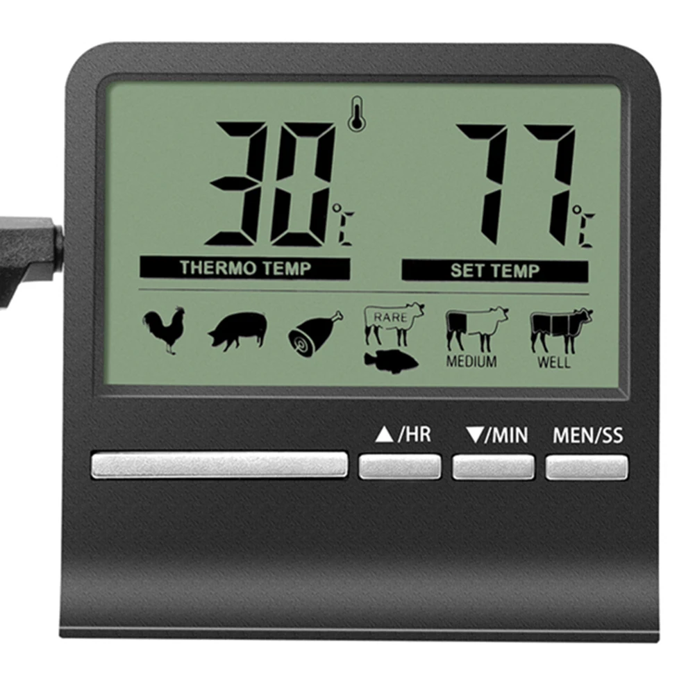 Digitales Küchen-Grill-Lebensmittelthermometer, Sondenmessgerät, Outdoor-Ofen, Fleisch, Kochen