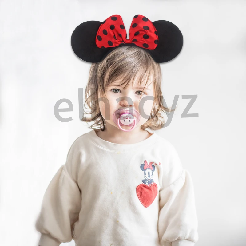 Mausohren-Stirnband für Erwachsene und Kinder, Mädchen-Geburtstagsparty, Pailletten-Punkte-Schleifen, Accessoires, Kinder-Kopfbedeckung, Party-Haarband – Detail 9