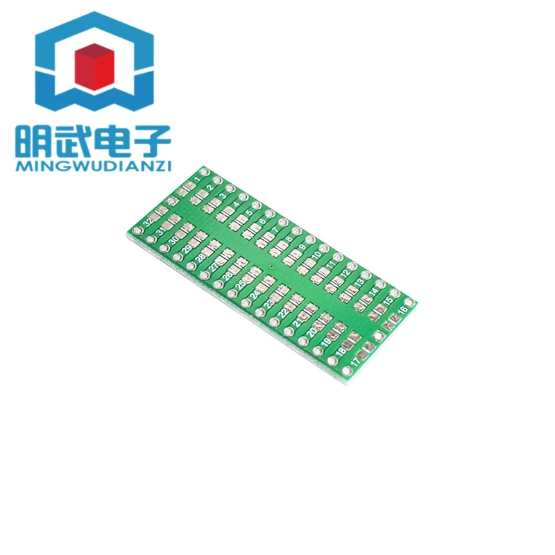 QFP32 To DIP32 TQFP LQFP EQFP Adapter Board 0.8mm Pin Spacing Decoupling Filter