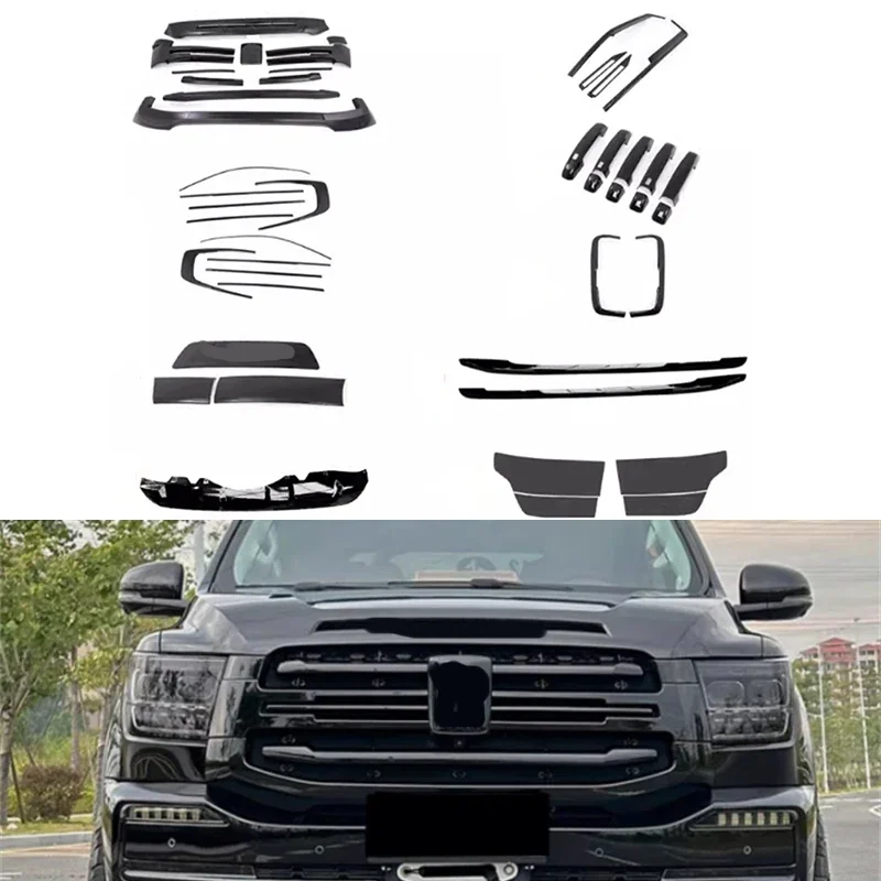 

Pop Fit For GWM Tank 500 Window Trim Grille Trim Blackening Kit Modification Special Blackened Car Exterior Modification Parts