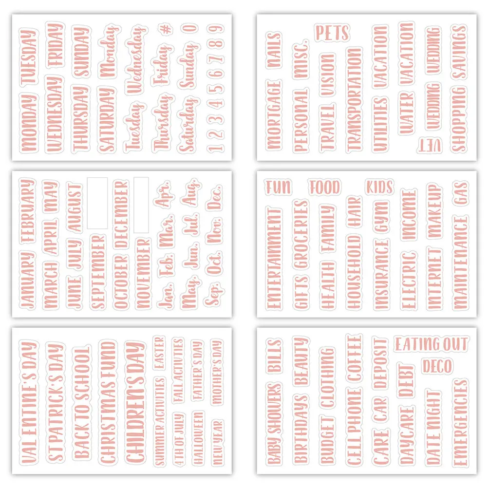 

117Pcs Budget Binder Stickers Portable Multi-Function Label Stickers Classifying Household Cash Envelope Labels Daily Use