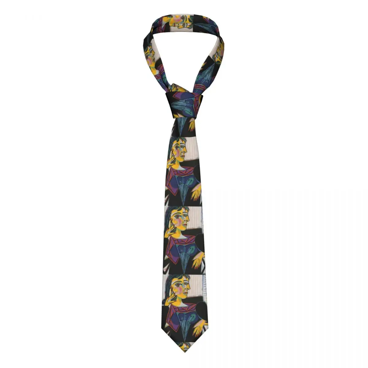 Fashion Portrait Of Dora Maar Ties for Office Custom Men Pablo Picasso Necktie