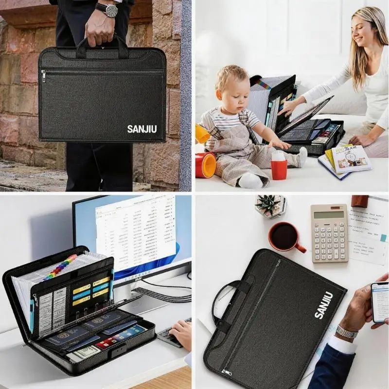 Schwer entflammbare Aktenaufbewahrungstasche mit Sicherheitsverschluss für Dokumente, Pässe und USB-Laufwerke B03E – Detail 3
