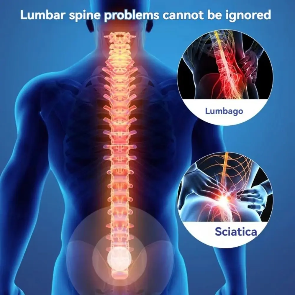 

1 шт., 4-уровневые носилки для спины, коррекция горбатости, растяжка поясничного отдела позвоночника, поясничная поддержка, массажная доска для спины