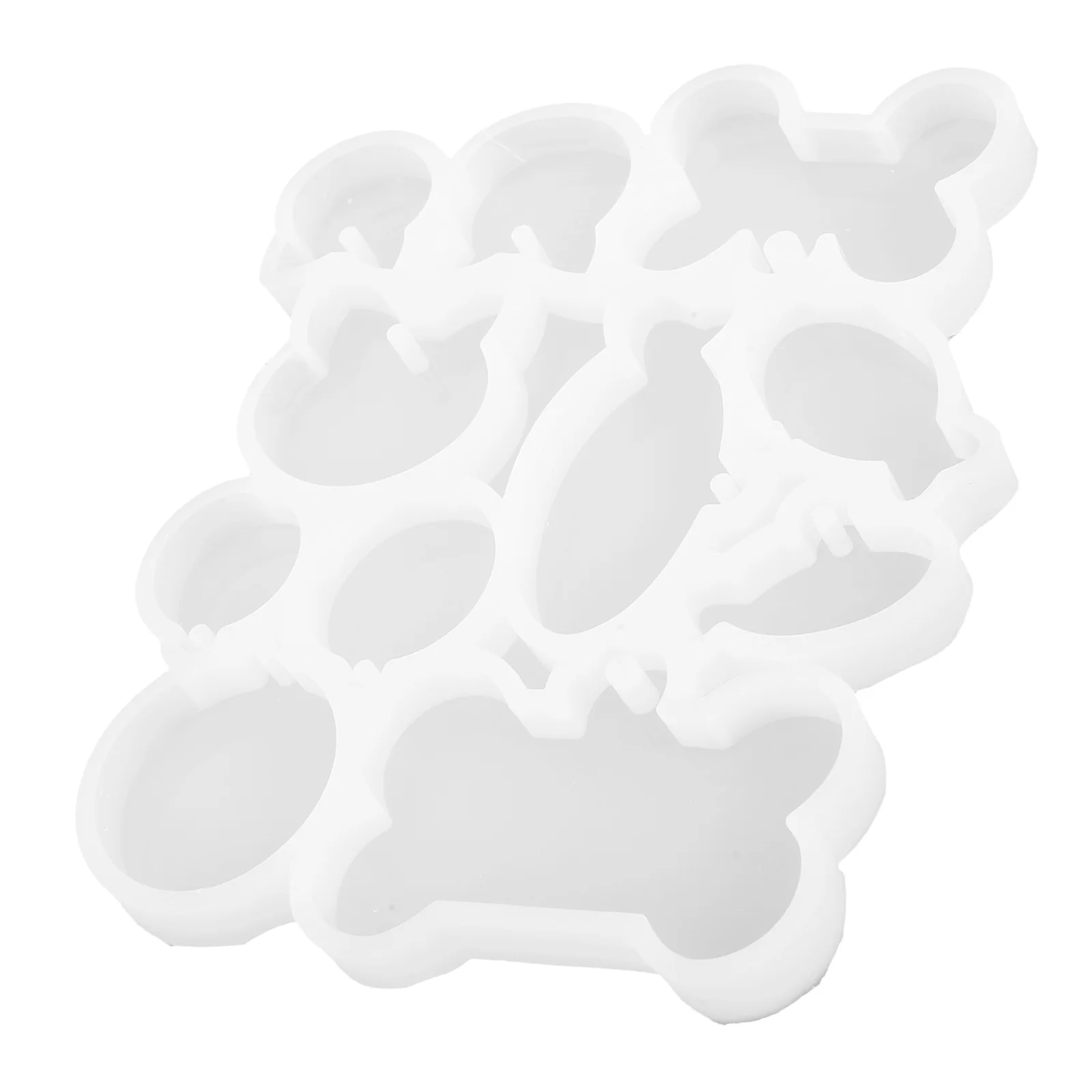 

Dog Cat Keychain Mold Bone DIY Accessories Catfish Charms Silica Tag Dog Name Tags Collar Tag Molds Pet Pendant