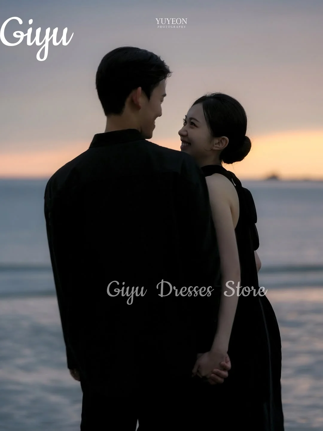 Giyu ใหม่สีดํา Mermaid ชุดราตรี Matte ผ้าพันคอที่กําหนดเองเกาหลี Photoshoot PLUS ขนาดรัดตัวความยาว 2025