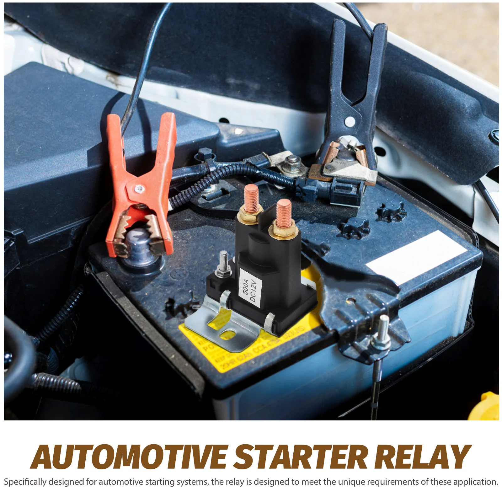 

4-Pin Automotive Starter Relay High Current Capacity Stable Output Durable Car Power Relay 12V 500a Replacement