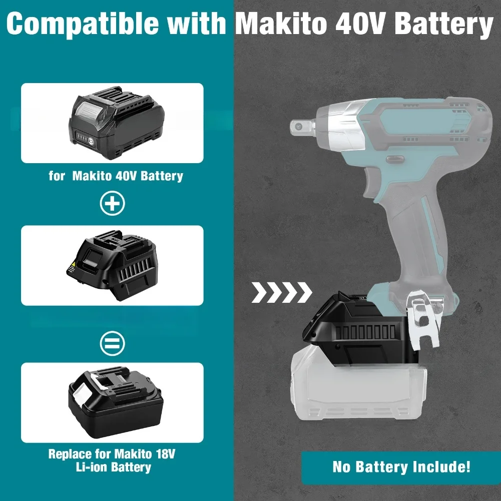 

40V To 18V Battery Adapter Converter Overload Protection And Heat Management For Drills And Wrenches Power Tool Accessories