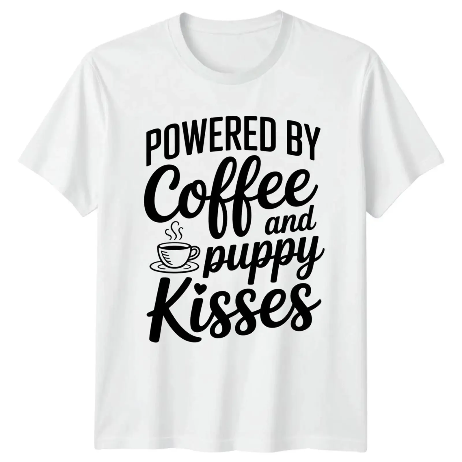 Powered By Kaffee und Welpe T Shirt Hundetrainer Haustiere Geburtstag Geschenk vintage Washed Unisex Top For Everyday Wear