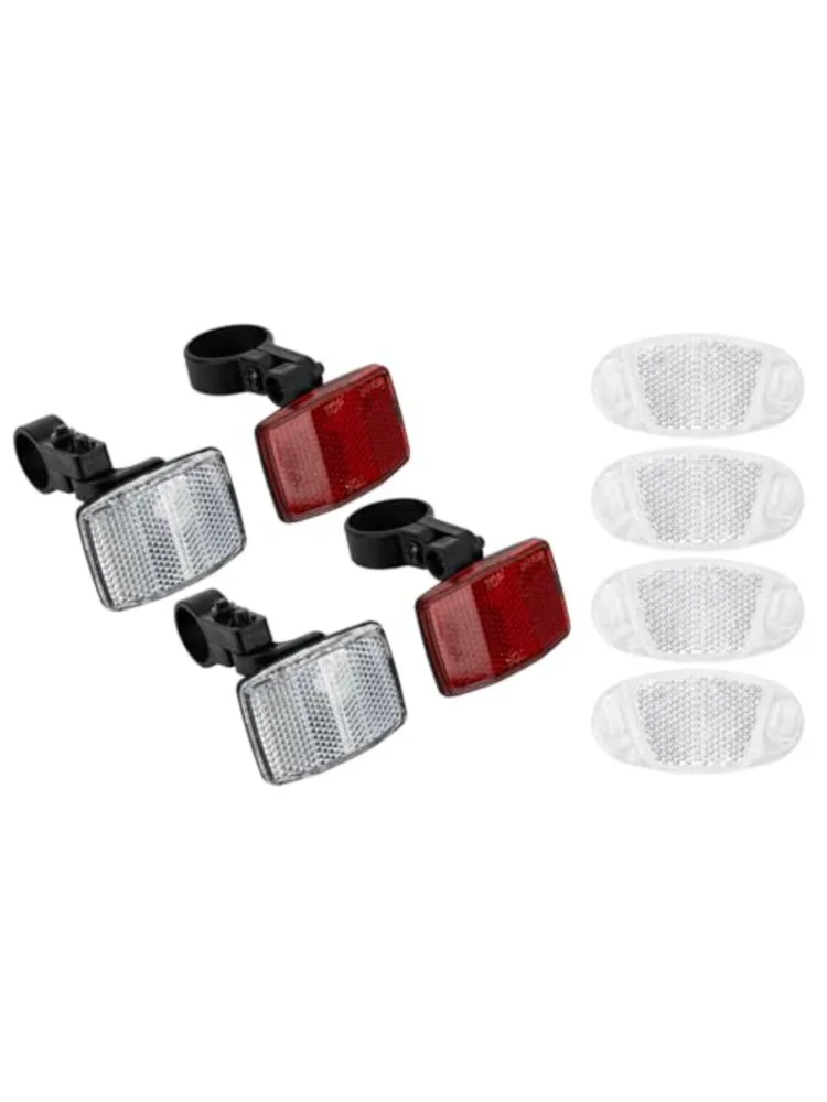 AliExpress NONE 8PCS Bike Reflector Kit Night Riding Safety Reflectors Set for Handlebar Seatpost Wheel Spoke Bicycle Warning Reflector