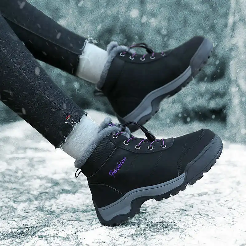 

Fur Lined Big Size Women Loafer Training Top Sale Sneakers Breathable Running Shoes Sports High-level Funny Out Casual